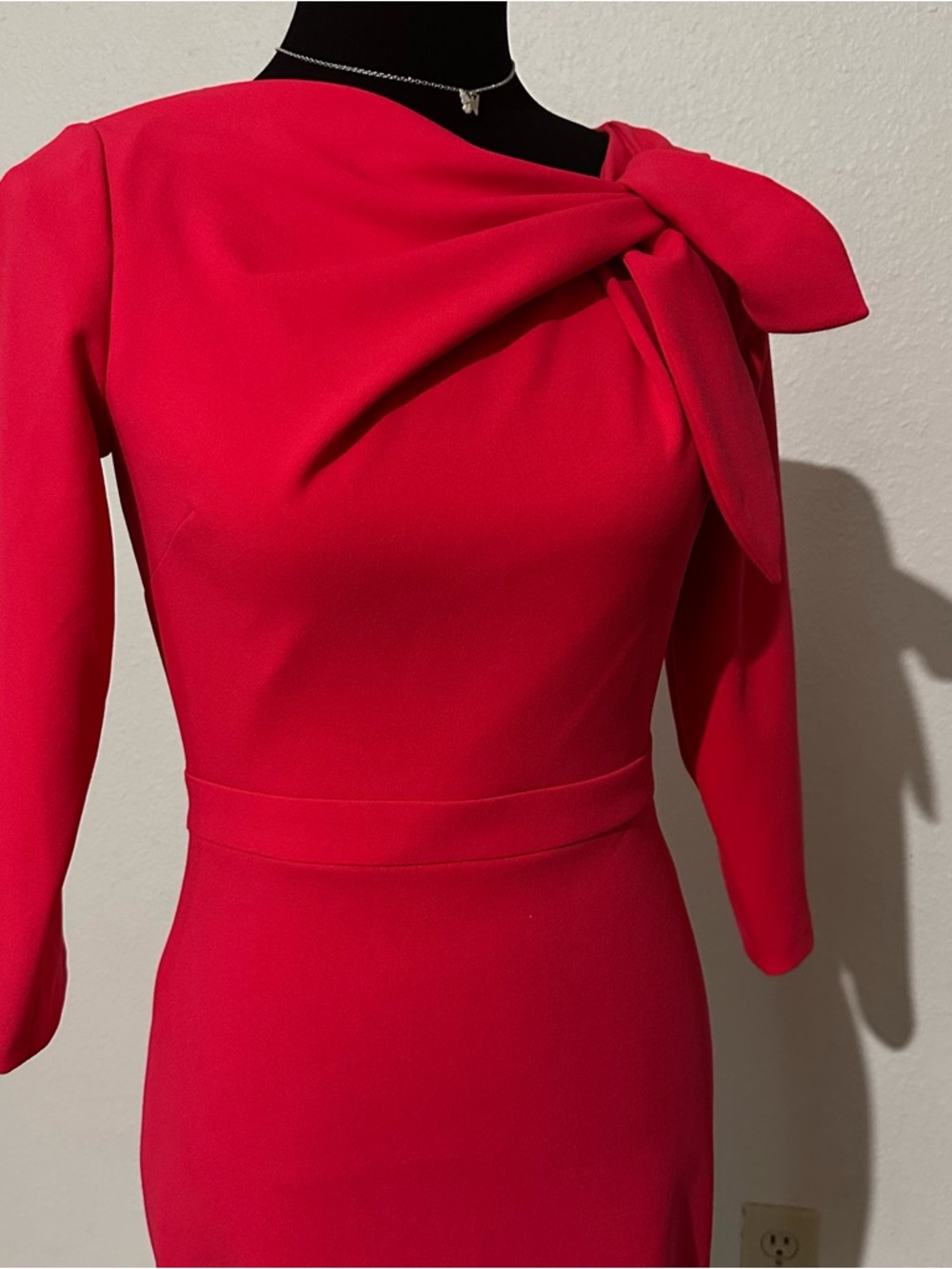 Calvin Klein Pink Bow-Accent Sheath Dress - Picture 3 of 4
